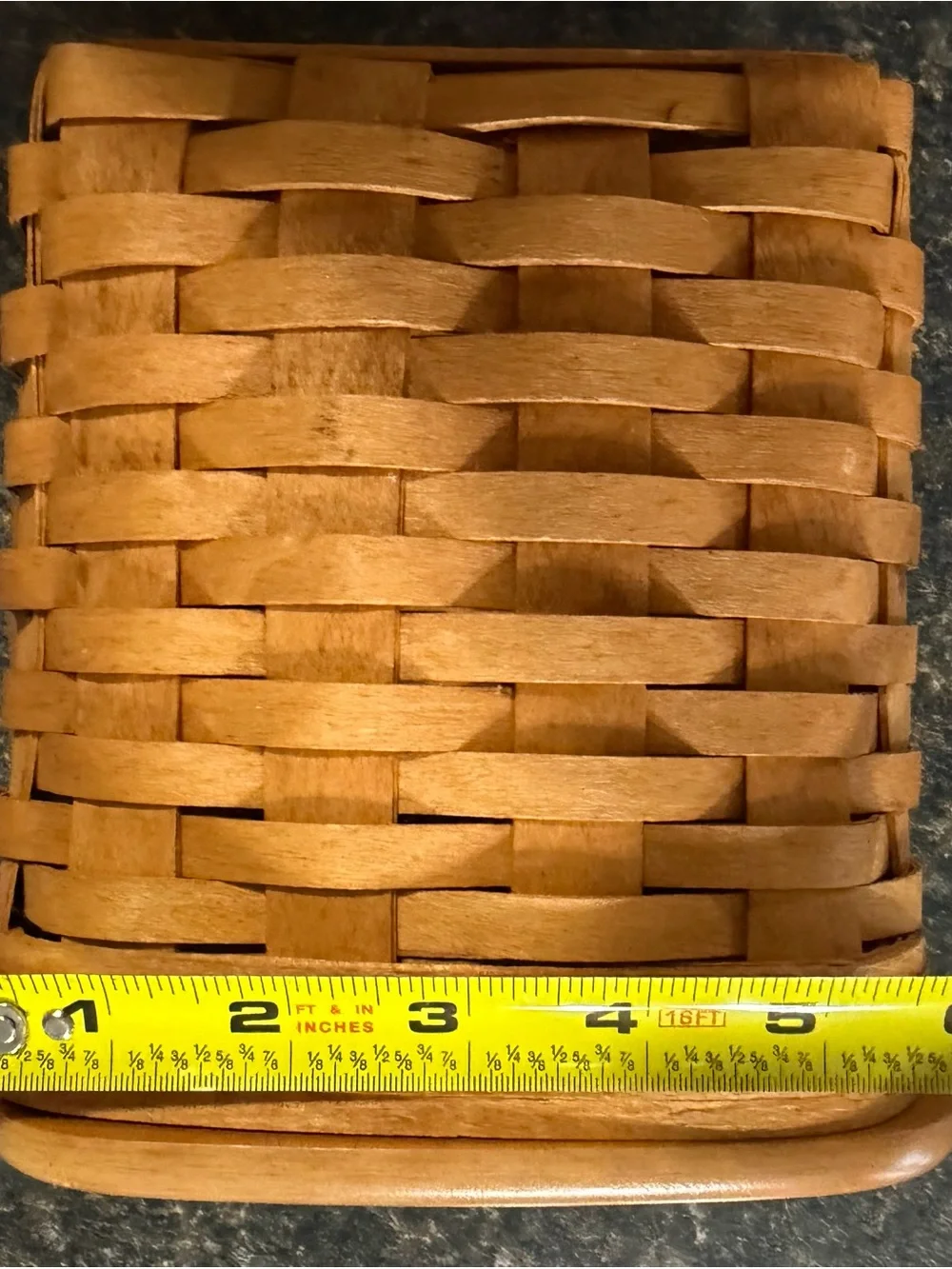 Longaberger 1997 Tall Tissue Basket